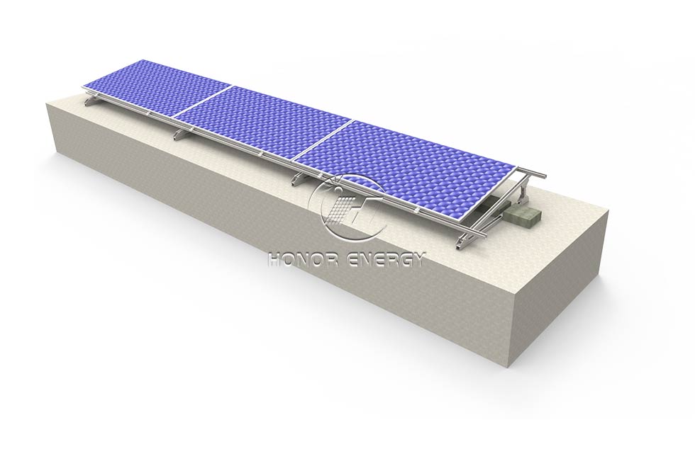 Steel Ballasted Solar Flat Roof Mount